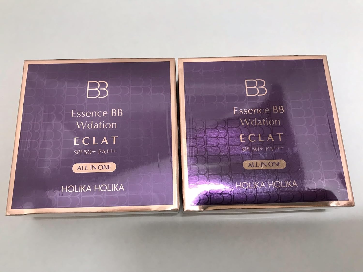 Holika Holica Essence BB W Dation Eclat 0.6 oz (18 g), Set of 2 Cotton Puff 20 Sheets Included