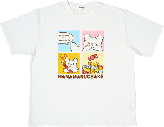 SANRIO Oversized T-Shirt Hanamaru Ghost Main Body: 65% Polyester, 35% Cotton; Ribbed Portion: 62% Polyester, 33% Cotton, 5% Polyurethane 607941