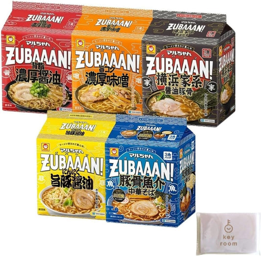 Zubaan Ramen, Maruchan Toyo Suisan ZUBAAAN! Assorted Set, 5 Types, Instant Ramen