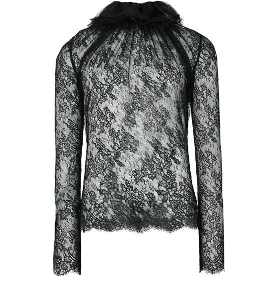 MCQUEEN Long-sleeved lace top - Image 1