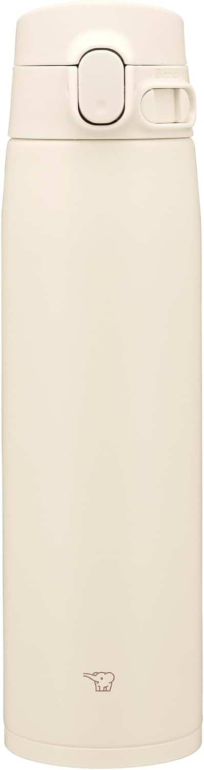Zojirushi SM-VB72-CM Large Capacity Water Bottle, 720ml (24.3 fl oz), [Selectable Size], Easy to Clean Seamless Lid, 3 Wash Points, Sports Drink OK, Keeps Hot and Cold, One-Touch, Sand Beige