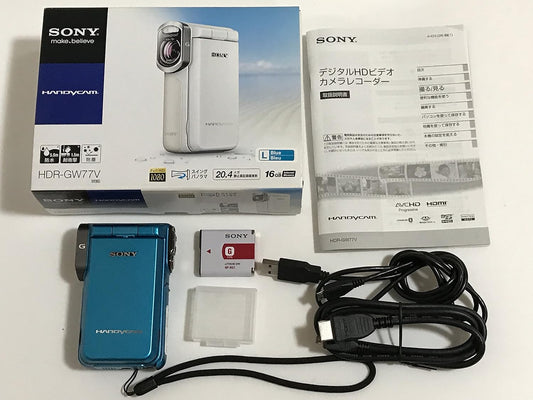SONY デジタルHDビデオカメラレコーダー ブルー HDR-GW77V/L