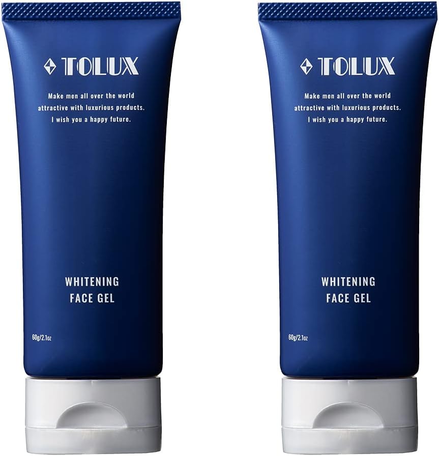 TOLUX Men's All-in-One Gel (Quasi-Drug) (Prevents Stains, Wrinkles, Acne) Skin Care, Men's Lotion, Beauty Essence, Milky Lotion, Cream, Tranexamic Acid, 2K Glycyrrhizic Acid (2 Bottles)