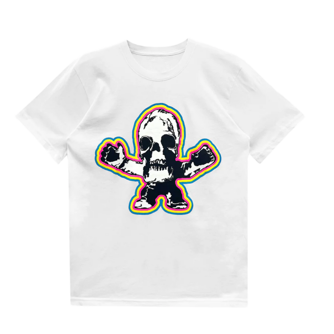 CHROME HEARTS 'FOTI HARRIS TEETER' RAINBOW SKULL WHITE TEE