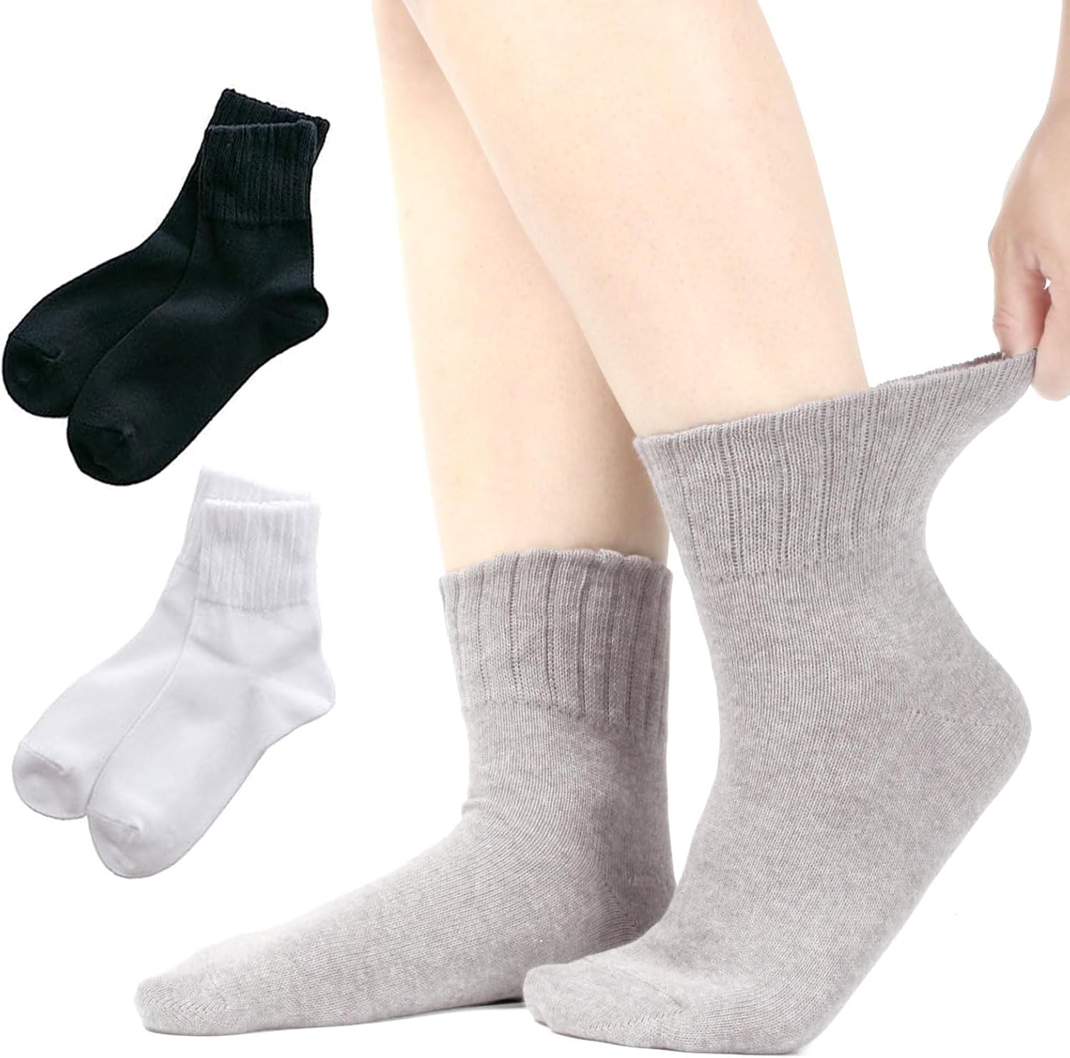 Japanese Socks, Organic Cotton, 100% Cotton, Loose, Set of 3 Pairs