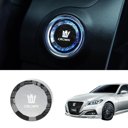 LUMIMAN Toyota Crown CROWN 200 210 Series Car Push Start Switch Crystal Engine Start Cover Start Button Cover Interior Parts Dress Up Crystal Style Exclusive Design TMIMB-3 Genuine Replacement
