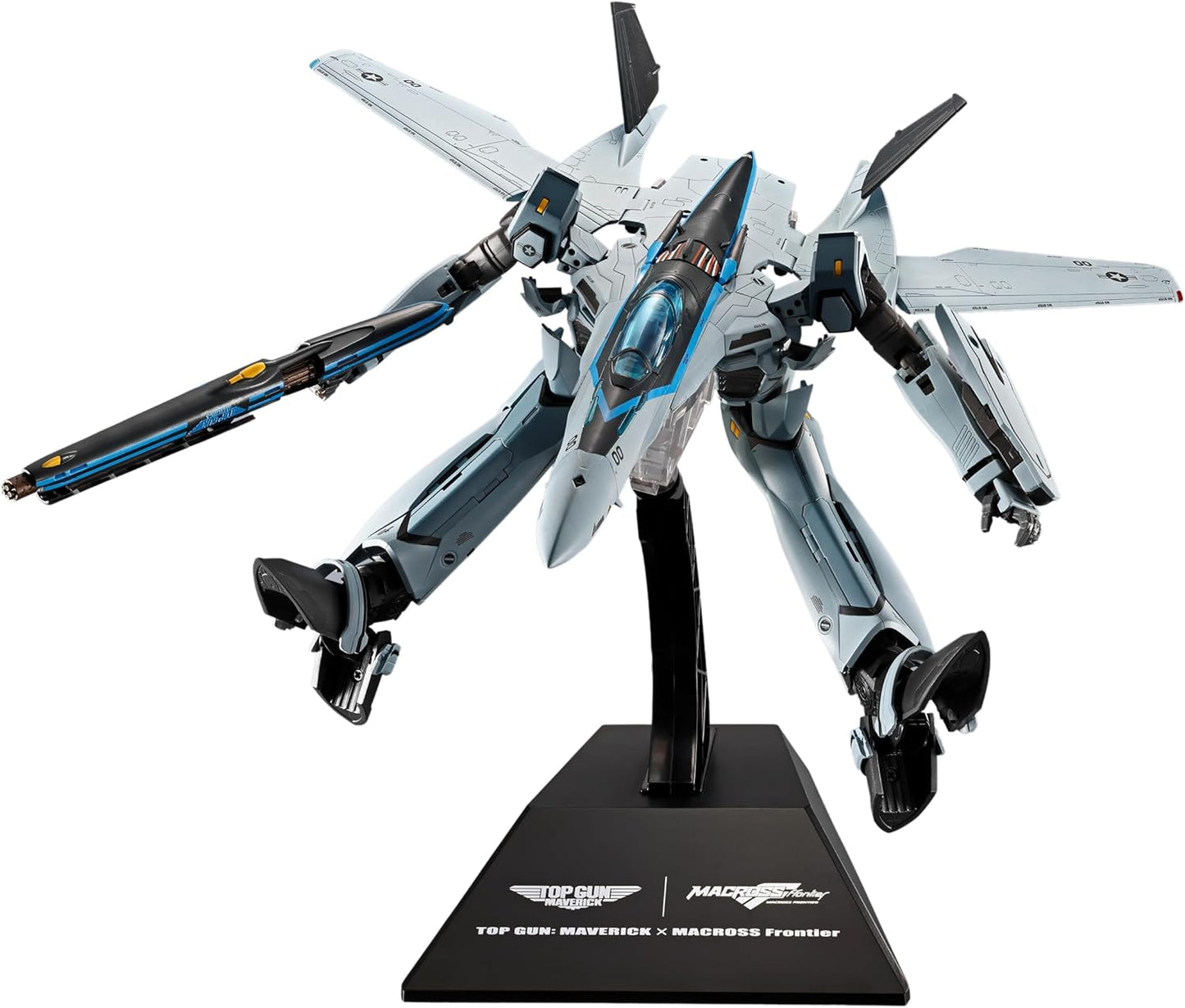 Tamashi Nations DX Chogokin Macross F VF-25 Messiah Valkyrie Top Gun Maverick Version, Approx. 9.8 inches (250 mm), ABS & Die-Cast & PVC Pre-Painted Action Figure
