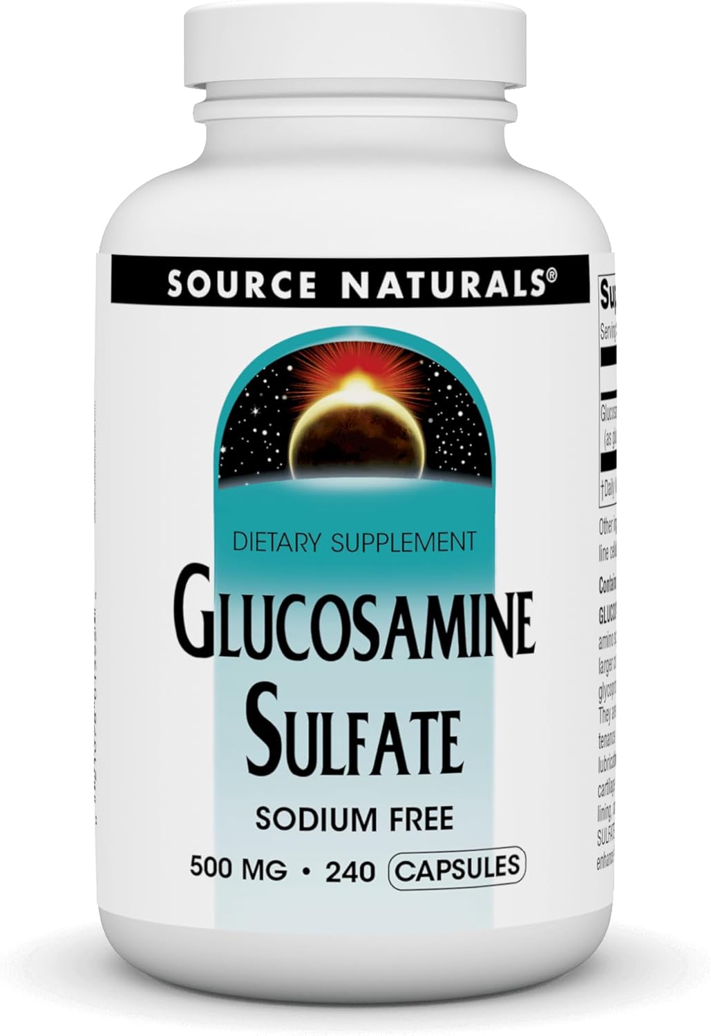 Source Naturals Glucosamine Sulfate, 240 Caps 500 MG