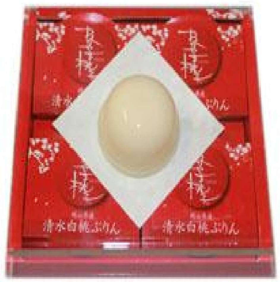Highway Limited Okayama Prefecture Limited Okayama Peach Pudding White Peach Pudding Set of 4 Western Sweets 1.4 oz (40 g) x 4