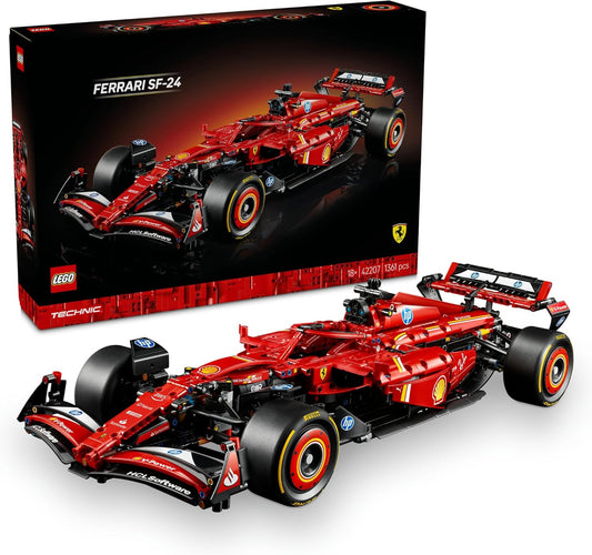 LEGO Technic, Ferrari SF-24 F1 Car Toy Toy Birthday Present Block Male Female Vehicle Car Mini Car 42207