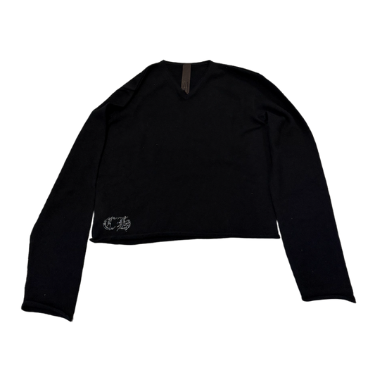 CHROME HEARTS ' FLORAL CROSS RHINSTONE' CASHMERE LONGSLEEVE