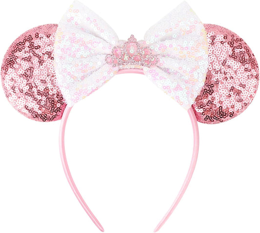 DRESHOW Mouse Ears Bow Sequins Party Decoration Cosplay Costume for Girls and Women