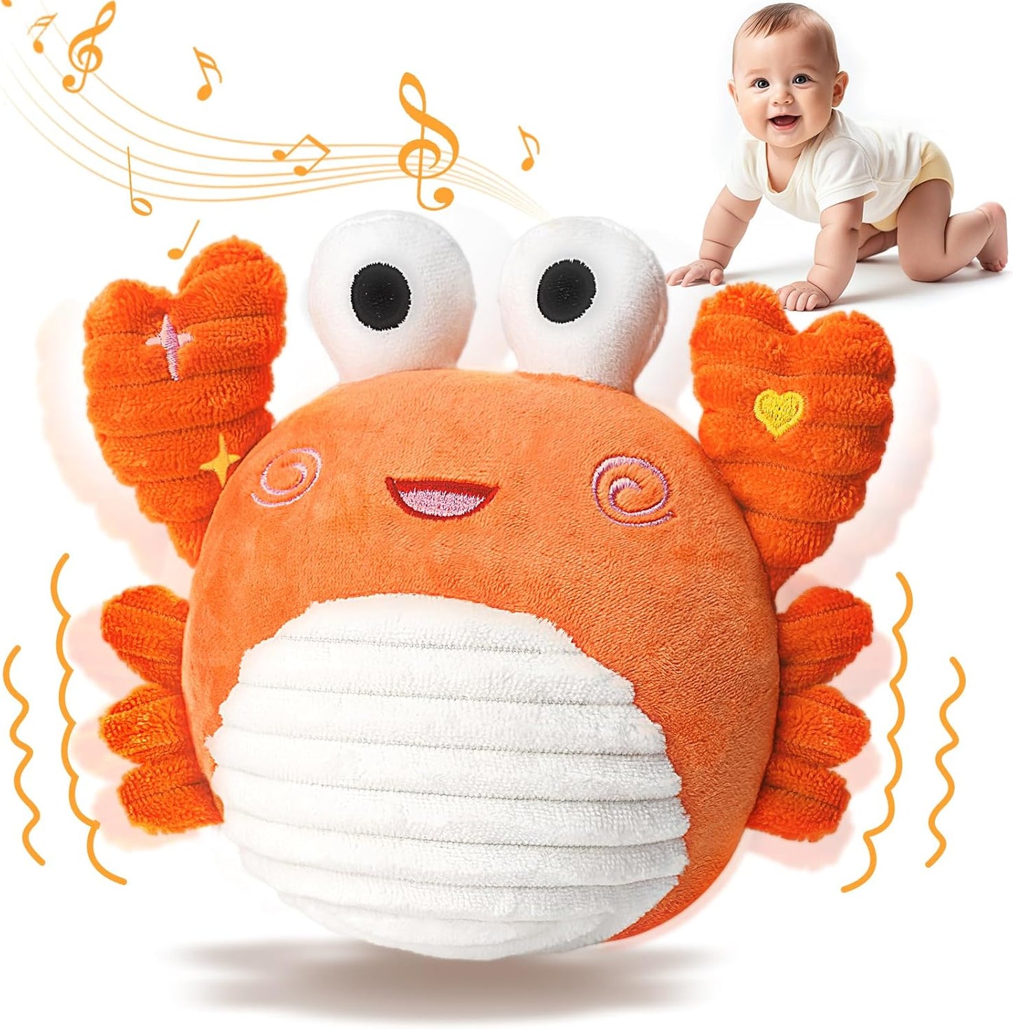 Crab Toy Moving Baby Toy Educational Toy Music Toy for Boys Girls Toddlers Crawling 0 1 2 3 Years Old Birthday Gift Ranking