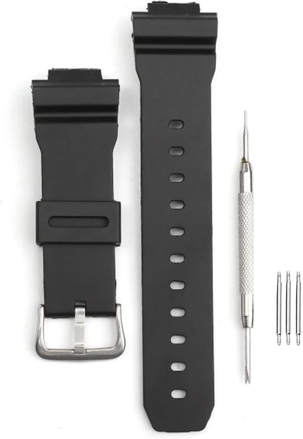 [smine] G-Shock G-Shock Belt Replacement Band with Dedicated Tools and Spring Bars DW-5600 DW-6900 G-5600 DW-5000-1JF DW-5700-1JF G-5600RB-1JF G-5700RB-1JF G-5700-1JF G-5700-1JF 10512401 Compatible