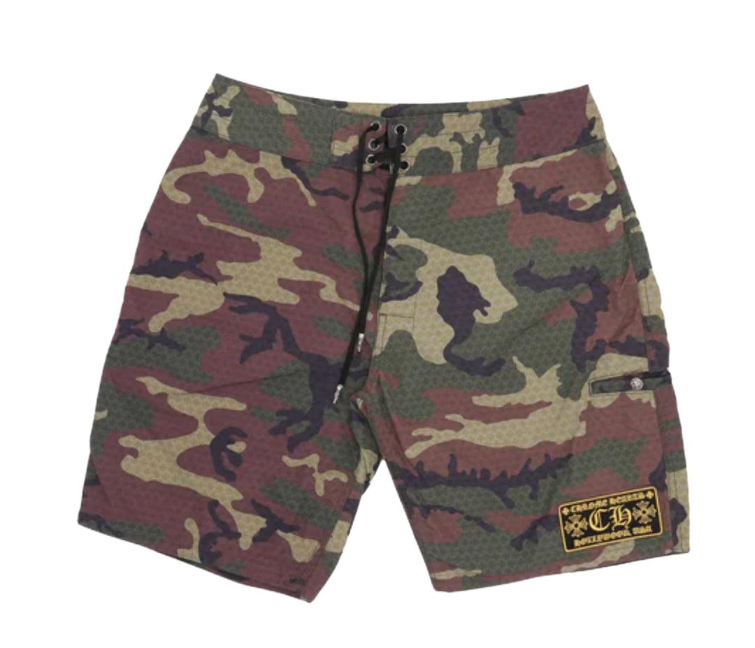 CHROME HEARTS 'CAMO' SWIM TRUNKS