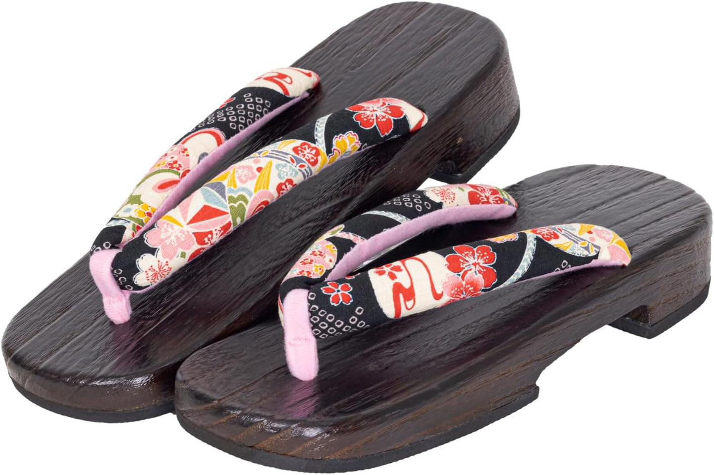 Kimono Living Clogs, Women's Cute (Natural Single Piece Paulownia Yukata Clogs), No Painting, 5 Colors to Choose from M/L