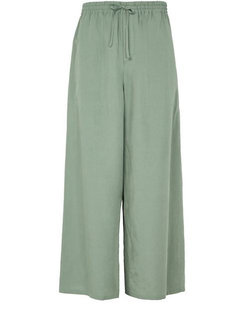 LOEWE Cropped viscose and linen pants - Image 1