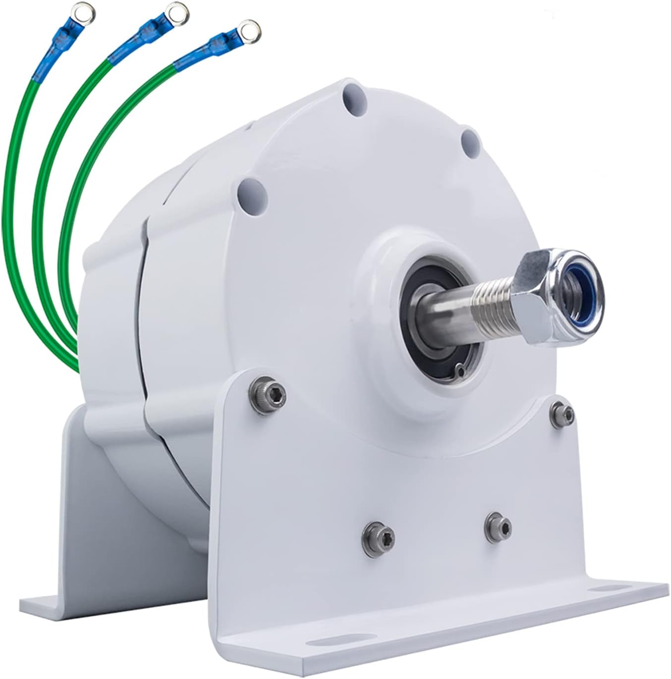 WANGYONGQI 12V 24V 48V 1000W 低Rpm発電機 高効率ブラシレスオルタネーター付き 風水 タービン ディーゼルエンジン用 (ホワイト) 48v