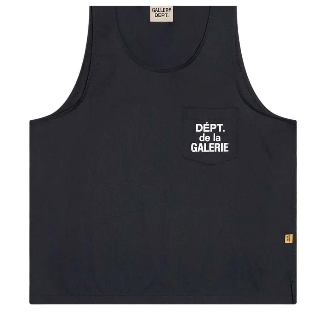 GALLERY DEPT. 'BLACK/WHITE LOGO' POPLIN TANK TOP