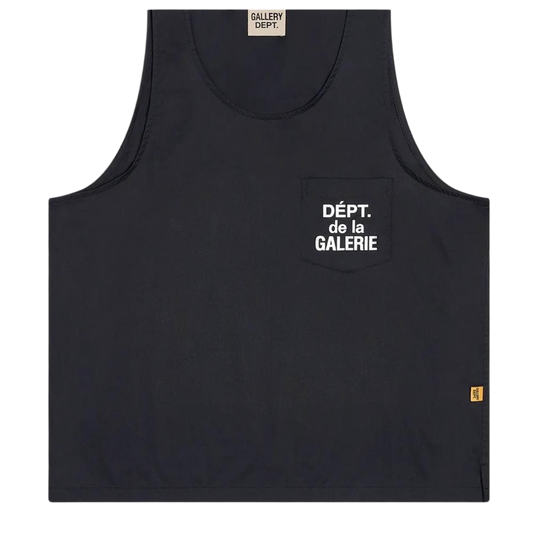 GALLERY DEPT. 'BLACK/WHITE LOGO' POPLIN TANK TOP