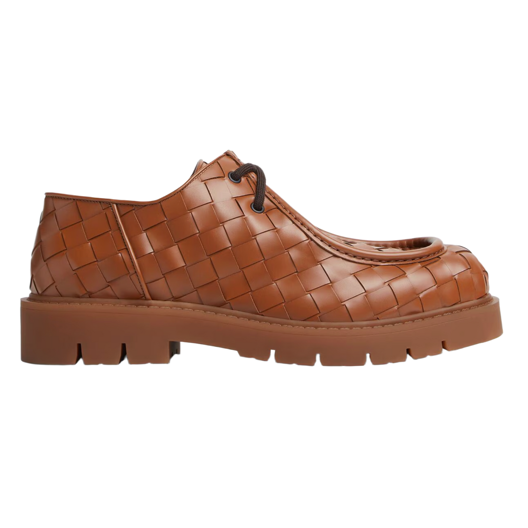 BOTTEGA VENETA 'LIGHT WOOD' HADDOCK LACE-UP SHOES