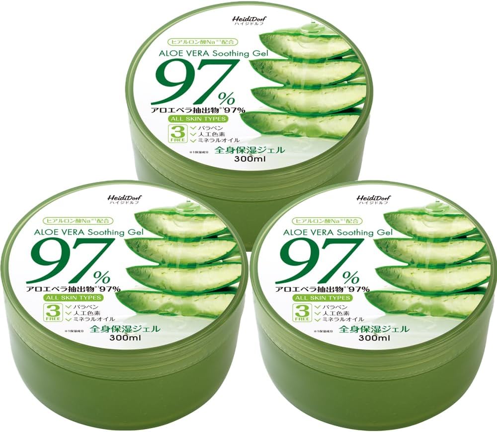 Aloe 97% Soothing Gel 300ml x 3 Pcs Aloe Gel Body Gel
