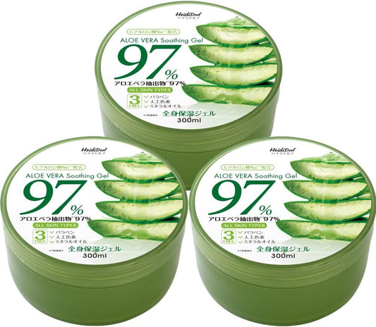 Aloe 97% Soothing Gel 300ml x 3 Pcs Aloe Gel Body Gel
