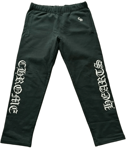 CHROME HEARTS 'SLO RIDE' GREEN SWEATPANTS