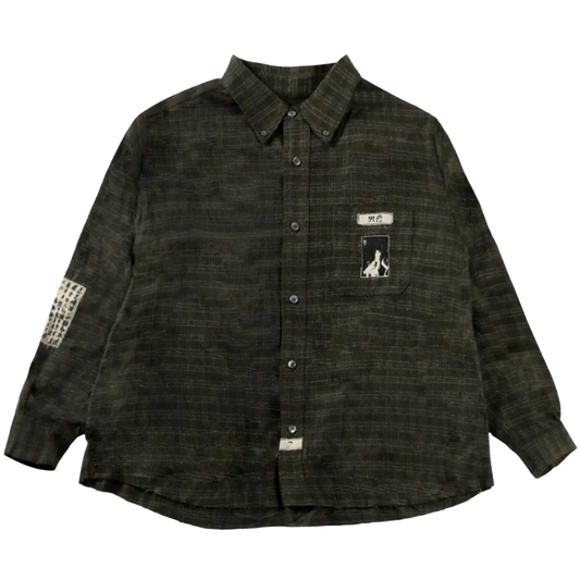 ENFANTS RICHES DÉPRIMÉS 'GREEN PLAID' FLANNEL SHIRT