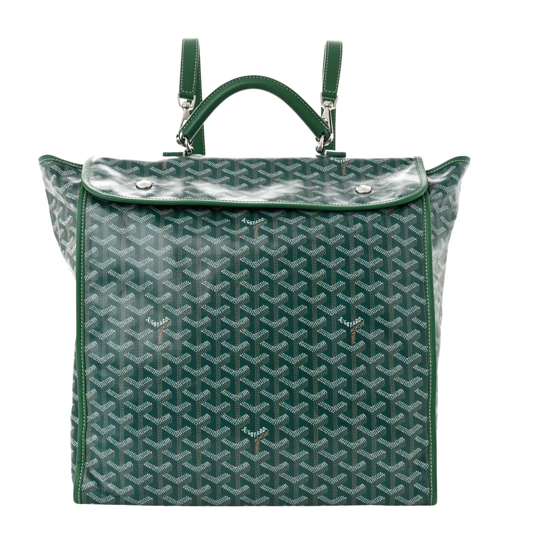 GOYARD 'SAINT LEGER' GREEN BACKPACK