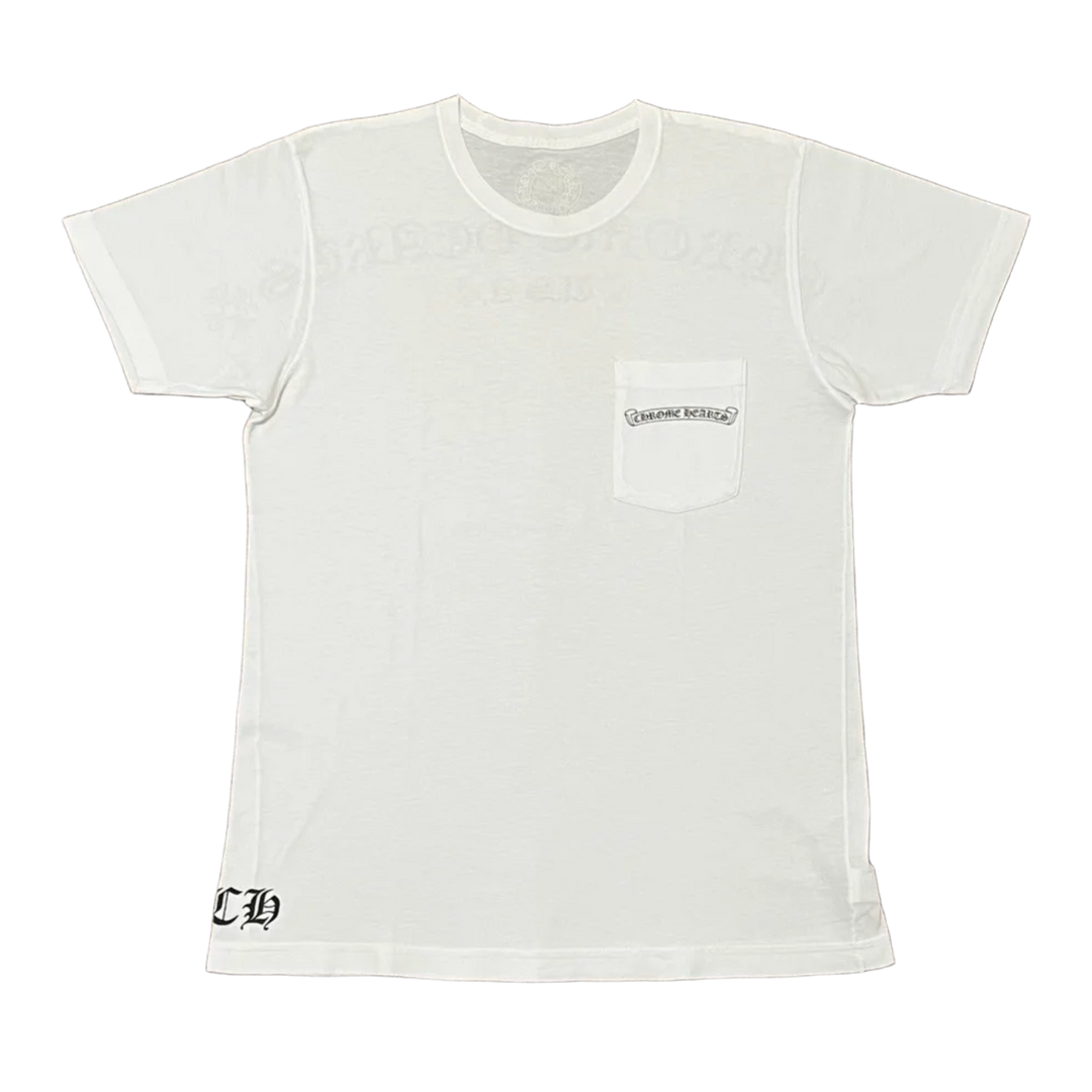 CHROME HEARTS 'USA LOGO' WHITE POCKET TEE