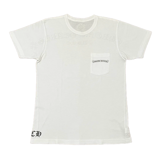 CHROME HEARTS 'USA LOGO' WHITE POCKET TEE
