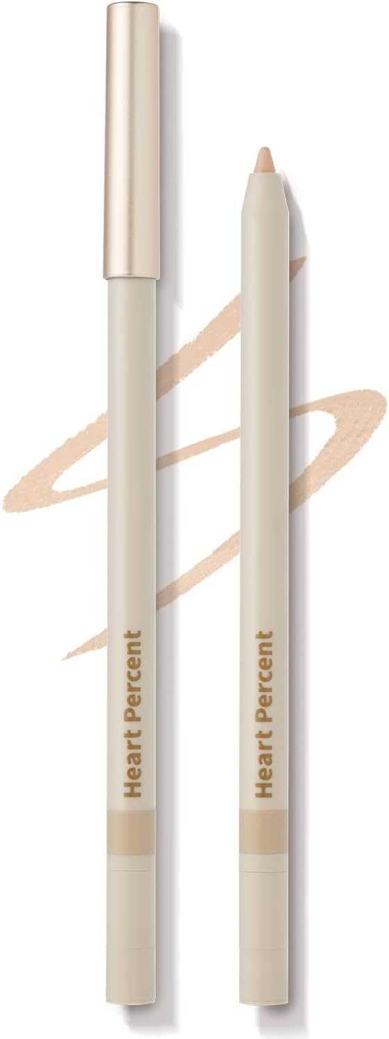 Heart Percent Dot On Mood Gel Eyeliner Pencil Dote On Mood Gel Eyeliner Pencil Waterproof Pencil Eyeliner / Tear Bag / Eyebrow / Concealer High Density Shadow Built-in Sharpener (03. Light Beige)