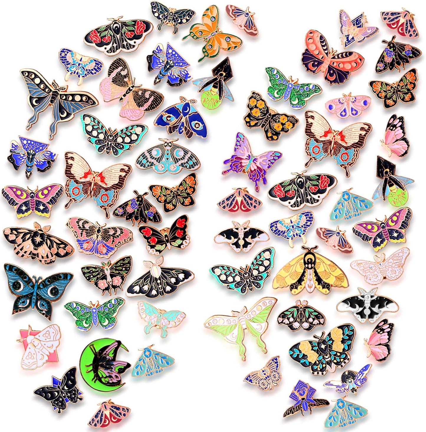 Ceenna 100 Pcs Enamel Pins Bulk Lapel Pins Brooches Decoration Gift for Backpack Clothes Women Mothers Teachers Nurse