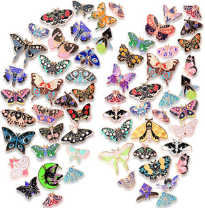 Ceenna 100 Pcs Enamel Pins Bulk Lapel Pins Brooches Decoration Gift for Backpack Clothes Women Mothers Teachers Nurse