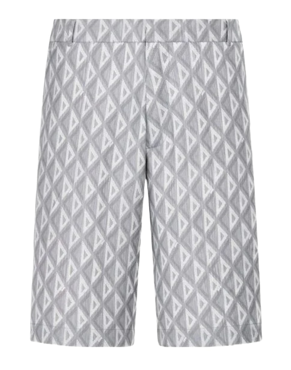 DIOR 'GREY' DIAMOND BERMUDA SHORTS