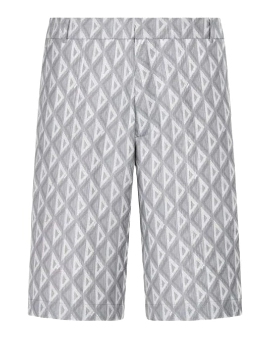 DIOR 'GREY' DIAMOND BERMUDA SHORTS