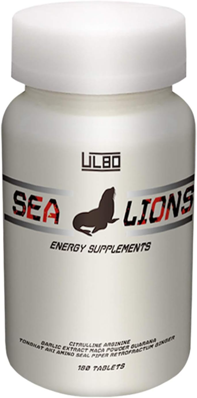 ULBO Sea Lions Ginger, Citrulline, Arginine, Guarana, Maca, Carefully Selected Ingredients 10 Types Highly Concentrated, 180 Capsules