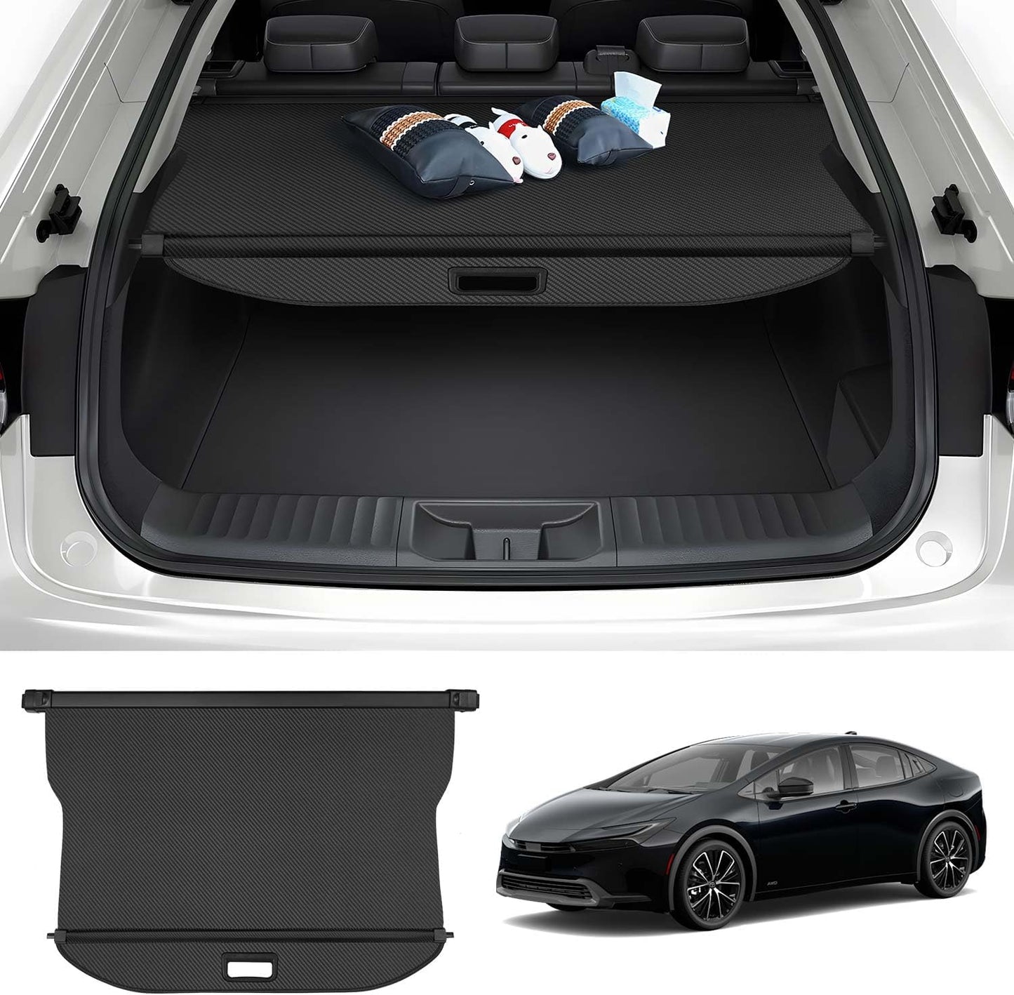TOYOTA PRIUS60 Series 60 Series Tonneau Cover Roll Shade ZVW60 January 2023 - Present ZVW60 ZVW65 MXWH60 MXWH65 Privacy Protection Car Rear Board Luggage Storage Vehicle Specific Design High