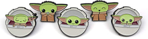 Star Wars: The Mandalorian, The Child - Juego de 5 pines esmaltados de Baby Yoda, Metal