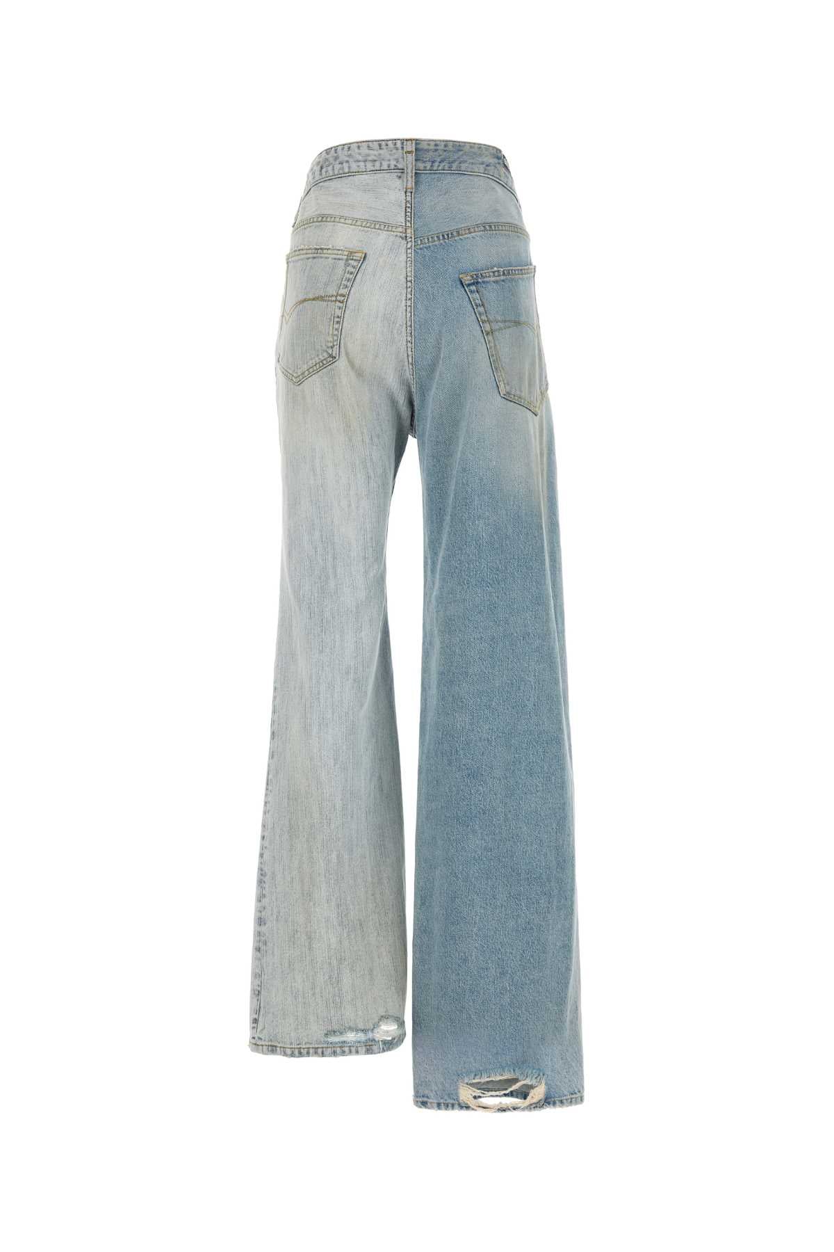 Balenciaga Two Tone Denim Fifty Fifty Jeans - Image 1