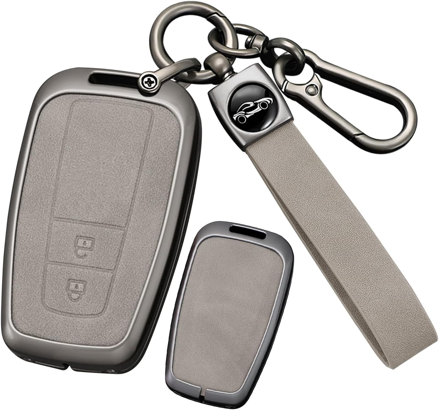 Toyota Key Case, Key Holder, Alloy, PU Leather, Key Shell, Corolla Crown, RAV4, 86, 4Runner CHR, Camry 70 Series, Suitable for Prius, Kruger, Mirai, Etc., Accessories, Present, New Year, Leather, Gift