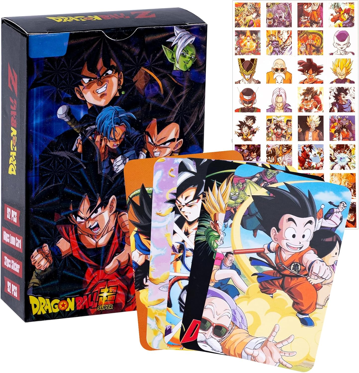 For Dragon Ball Trading Card LOMO Card Set of 92 Pieces Around Goku Turtle Gohan Fighting Anime Tarot Card Cosplay Accessory Magic Card Commemorative Card Collection Present