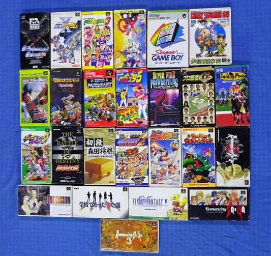 ■Operation not confirmed■ Super Nintendo Software with Box Instruction Manual 25 Pieces Together No Double