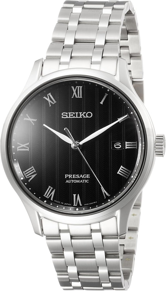 [セイコーウォッチ] 腕時計 プレザージュ 型打ち白文字盤 シースルーバック デュアルカーブサファイアガラス SARY099 メンズ シルバー