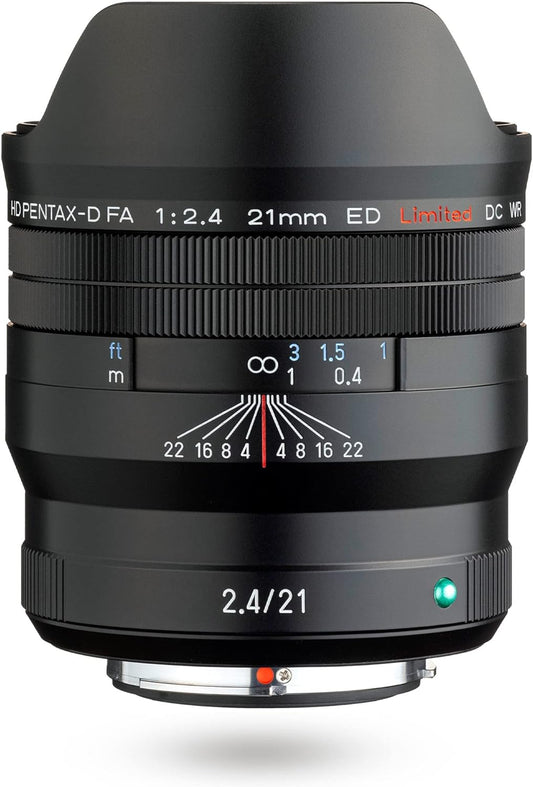Pentax FA 21mmF2.4ED Limited DC WR Black Ultra Wide Angle Monofocal Lens [For Full Frame DSLR Cameras] Limited Lens Machined Aluminum Lens Barrel (28040)