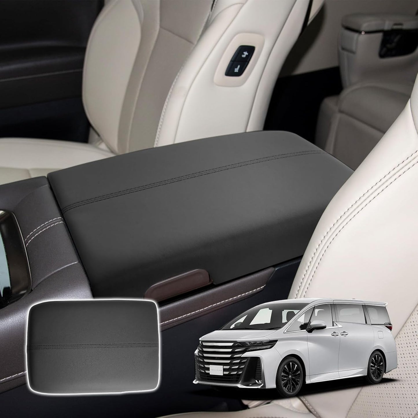 SXCY Toyota Alphard 40 Series Vellfire 40 Series Armrest Console Box Cover Elbow Rest Mat Cushion Pad Stain Resistant Scratch Resistant Anti-Slip Custom Interior Parts