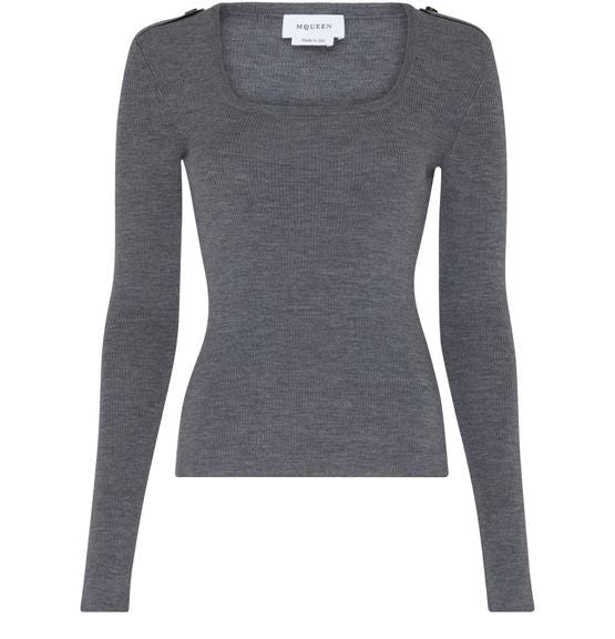MCQUEEN スクエアネック トップス - Image 1