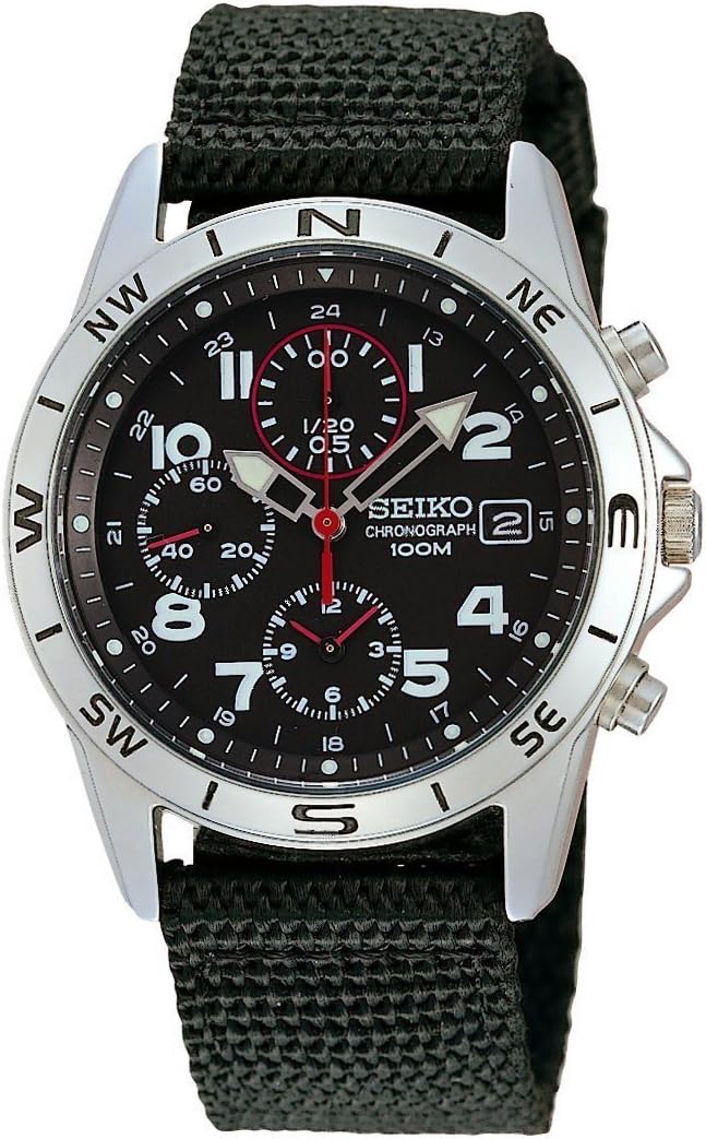 Seiko SND399P1 Men's Wristwatch, Quartz, Chronograph