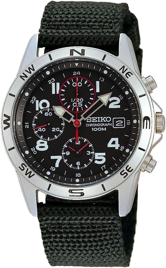 Seiko SND399P1 Men's Wristwatch, Quartz, Chronograph